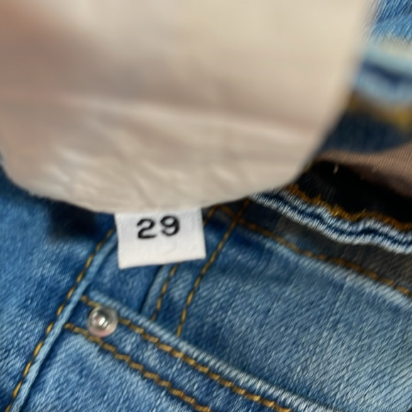 Balenciaga Paris Jeans Size 29 Yellow Tape Destructed Style - Picture 8 of 12